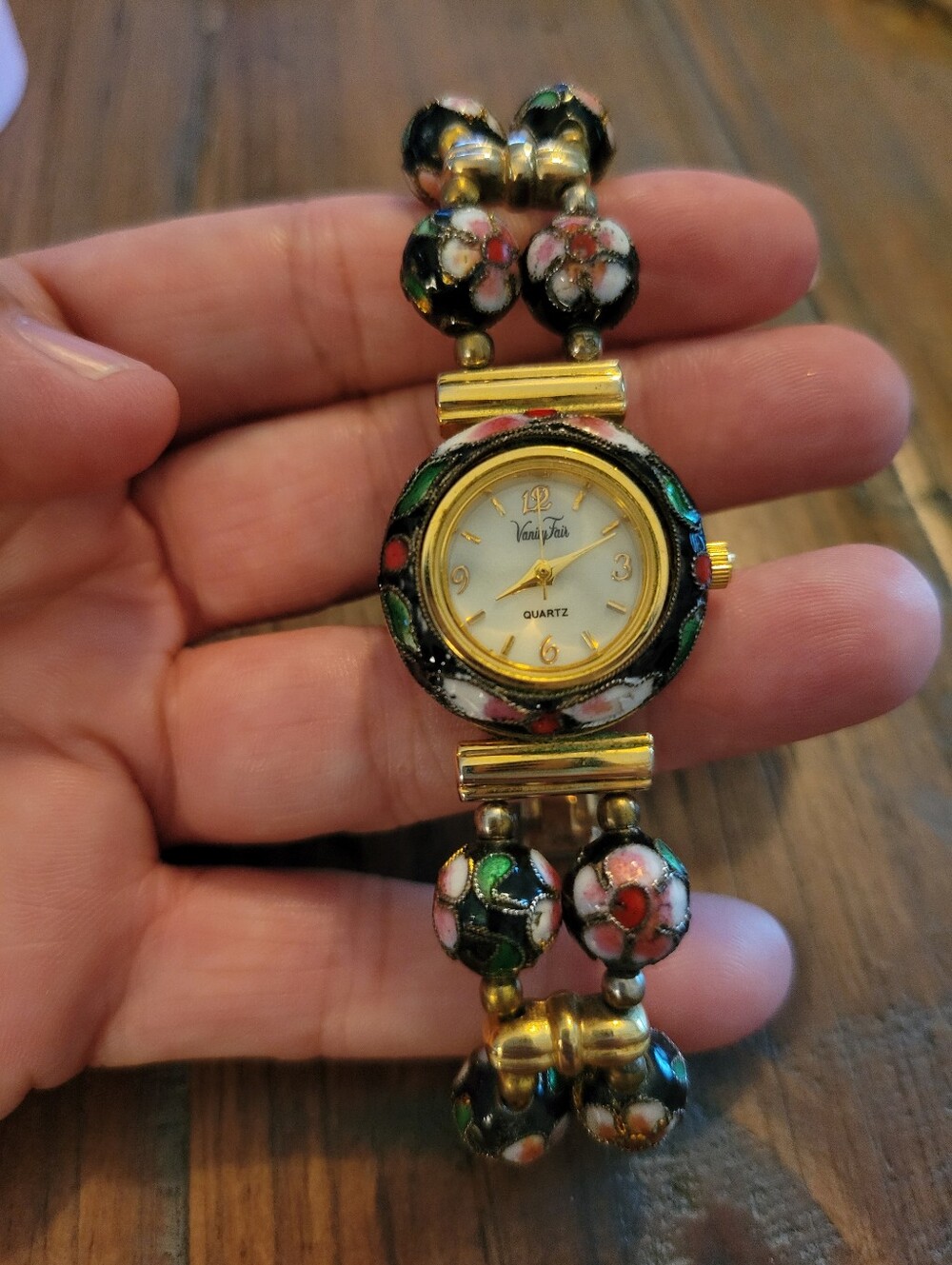 Vintage Vanity Fair Cloisonne Beaded Watch - Picture 8 of 9